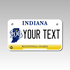 Personalized Indiana 4" X 7" Aluminum License Plate Version 2