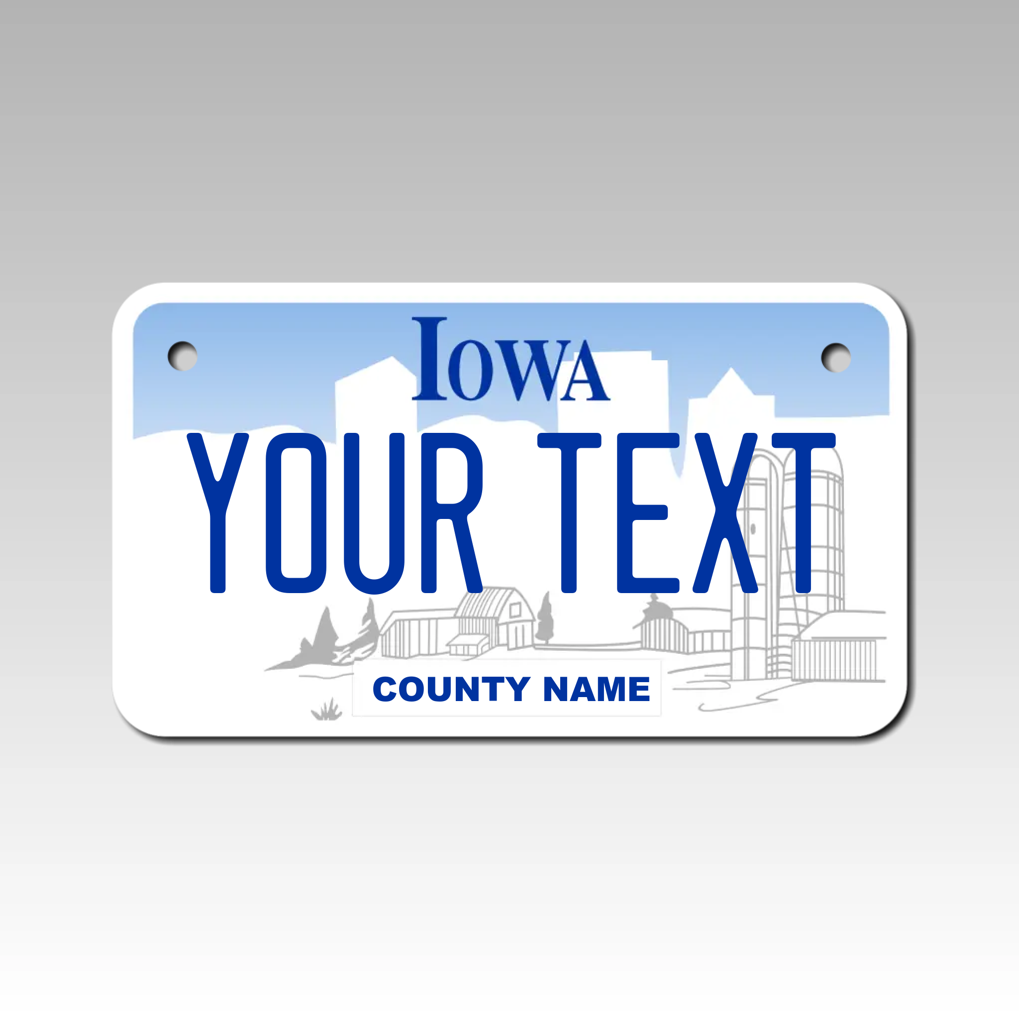 Personalized Iowa 4" X 7" Aluminum License Plate