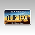 Personalized Kansas 4" X 7" Aluminum License Plate Version 7 Ad astra per aspera