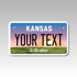 Personalized Kansas 4" X 7" Aluminum License Plate Version 6 to the stars