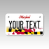 Personalized Maryland 4" X 7" Aluminum License Plate Version 3
