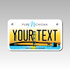 Personalized Michigan 4" X 7" Aluminum License Plate Version 5