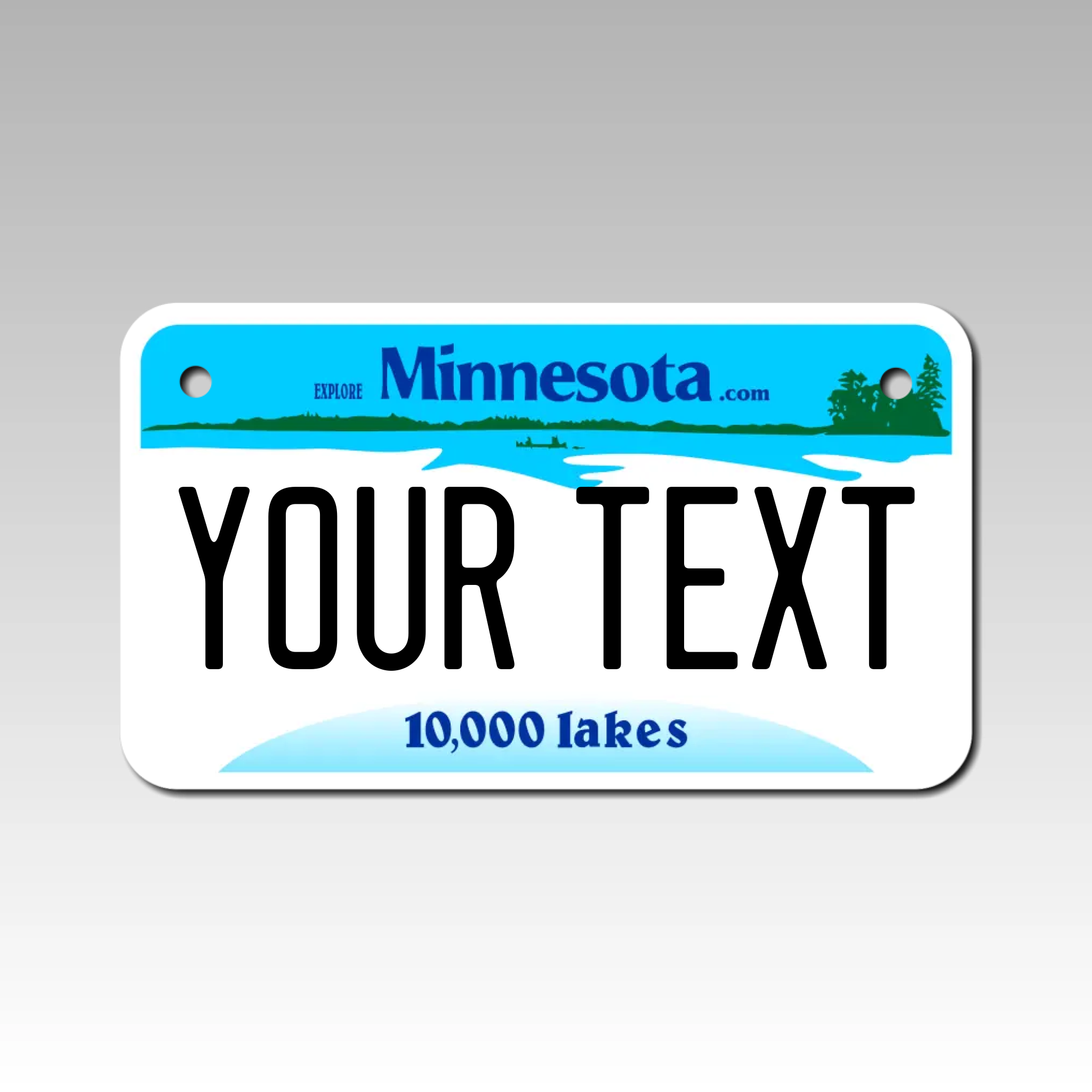 Personalized Minnesota 4" X 7" Aluminum License Plate Version 1