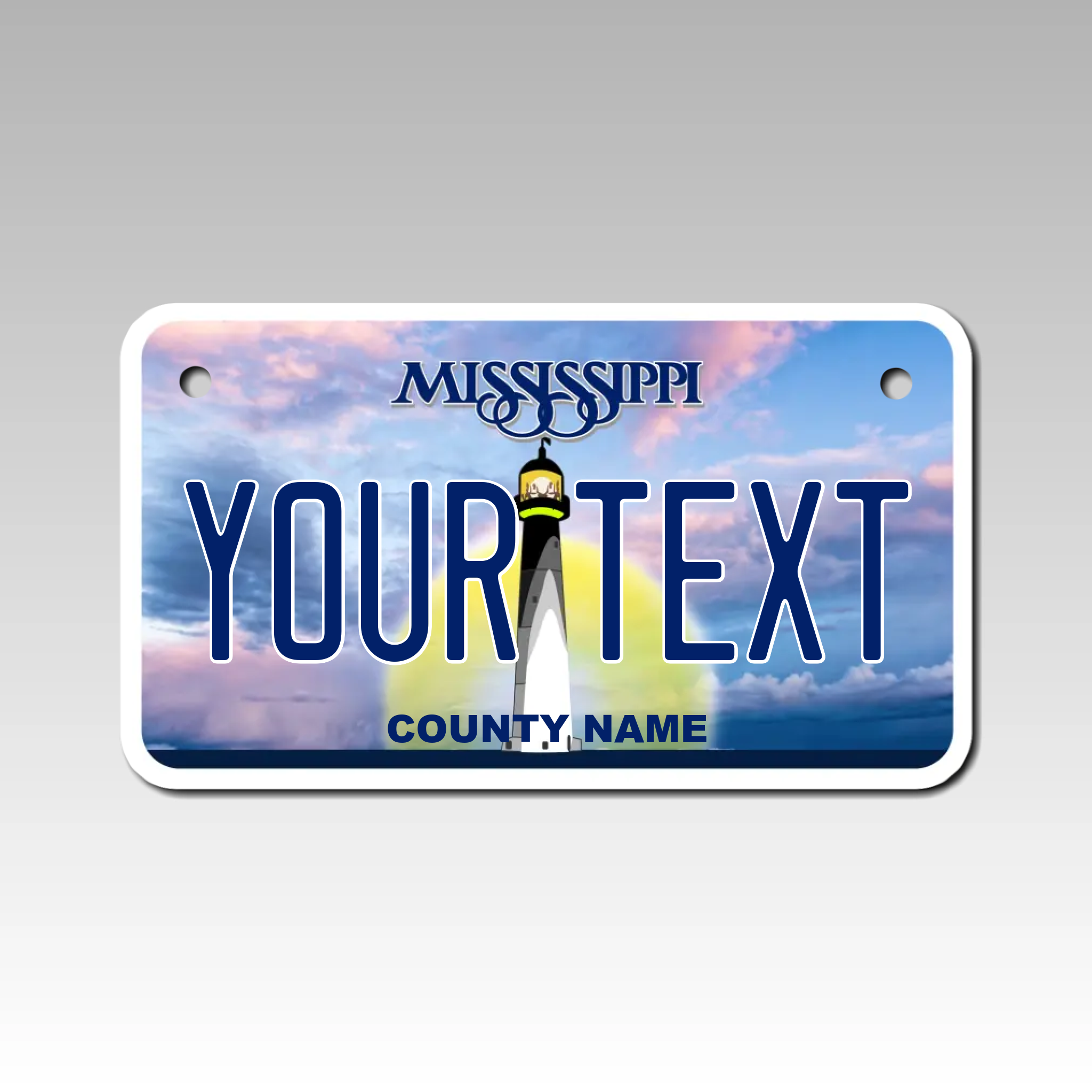 Personalized Mississippi 4" X 7" Aluminum License Plate