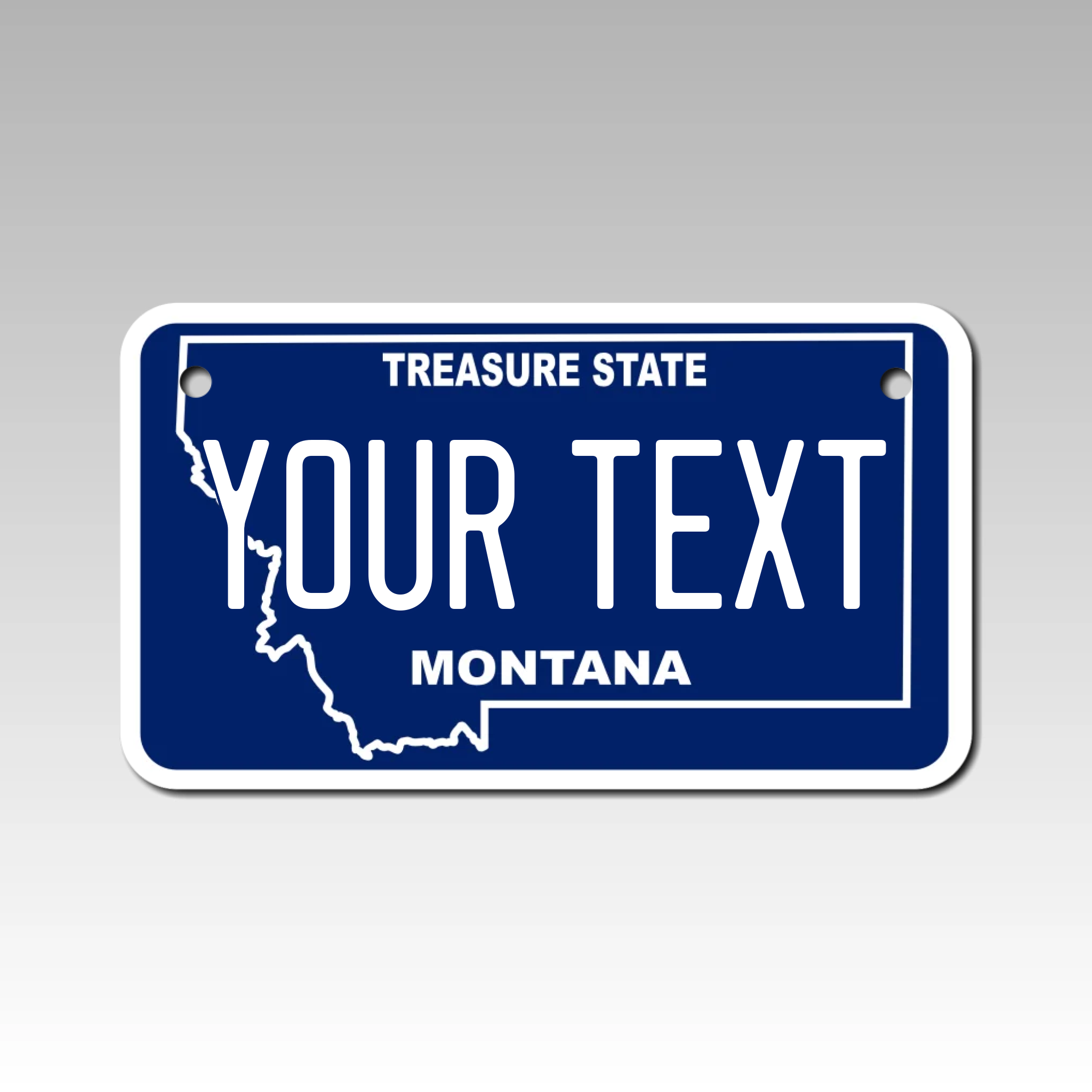 Personalized Montana 4" X 7" Aluminum License Plate Version 2