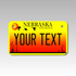 Personalized Nebraska 4" X 7" Aluminum License Plate Version 2
