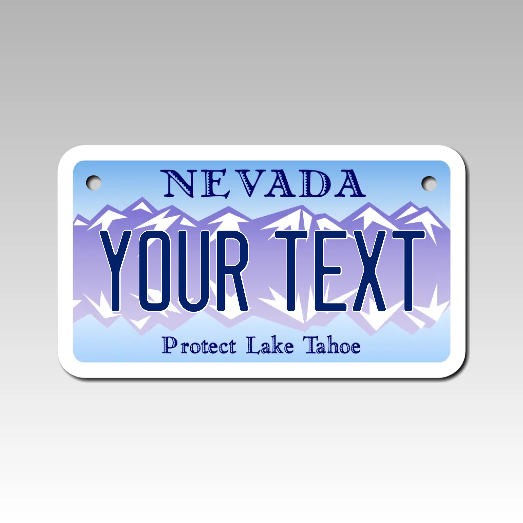 Personalized Nevada 4" X 7" Aluminum License Plate Version 3 (KLP-NV3-4X7)