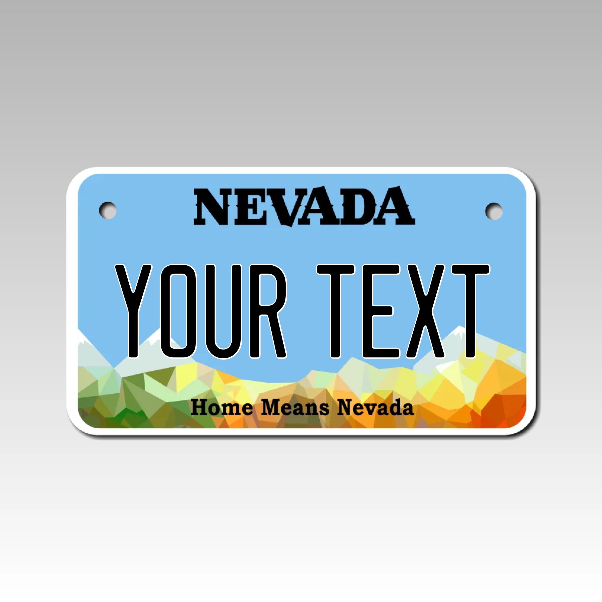 Personalized Nevada 4" X 7" Aluminum License Plate Version 2