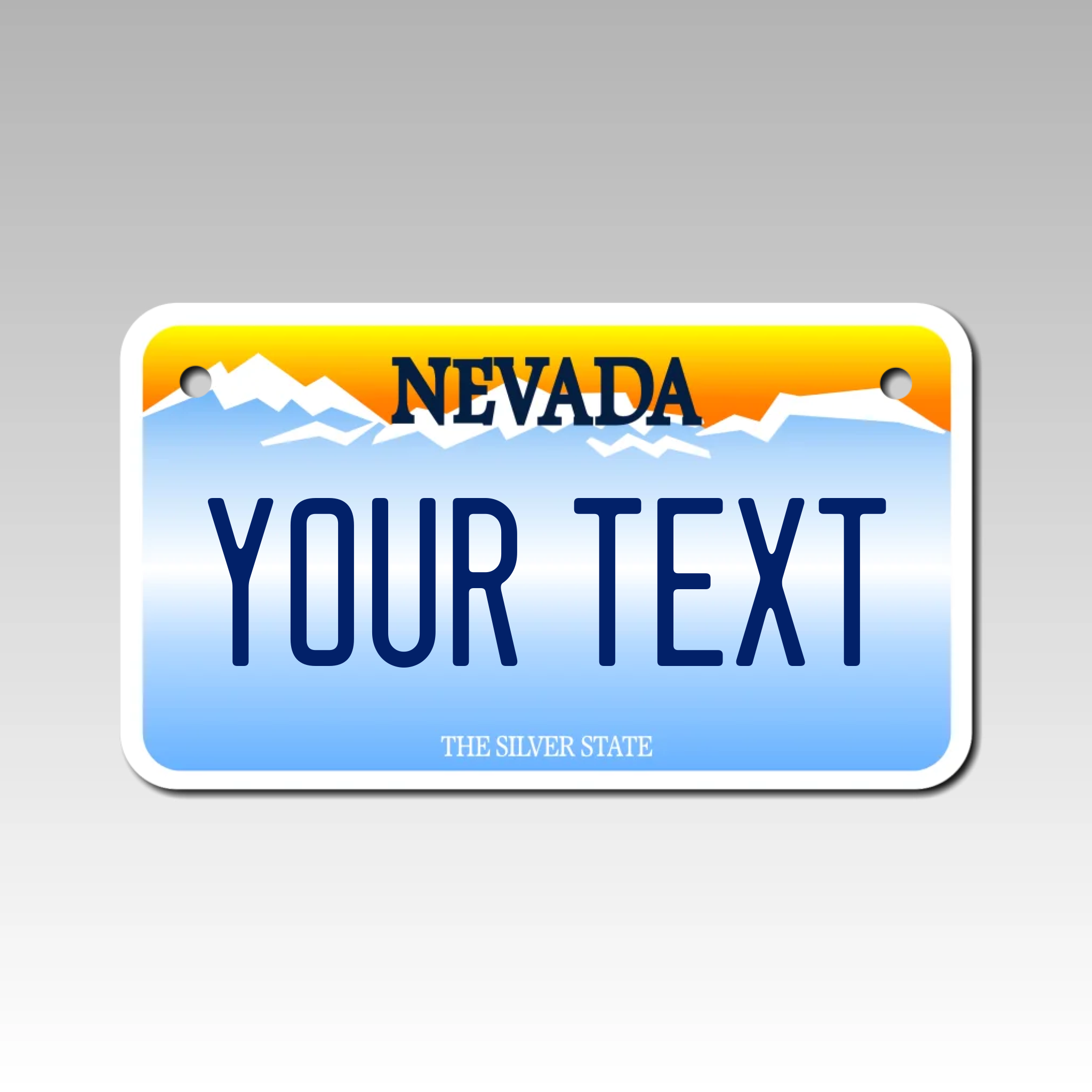 Personalized Nevada 4" X 7" Aluminum License Plate Version 1