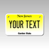 Personalized New Jersey 4" X 7" Aluminum License Plate Version 1