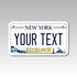 Personalized New York 4" X 7" Aluminum License Plate Version 4