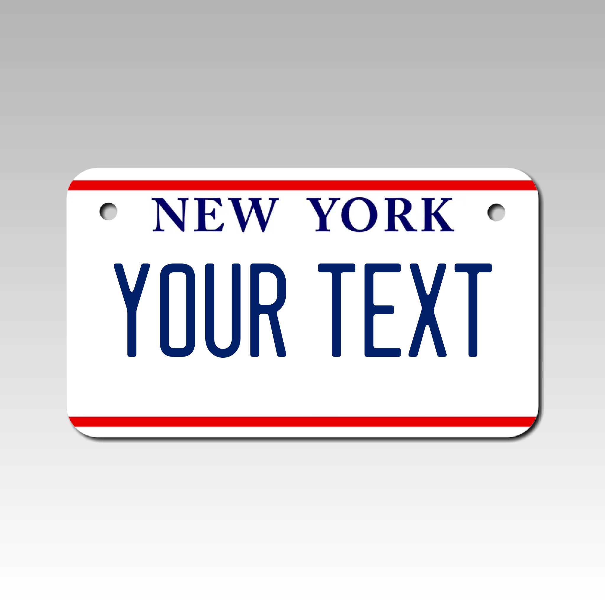 Personalized New York 4" X 7" Aluminum License Plate Version 3