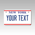 Personalized New York 4" X 7" Aluminum License Plate Version 3