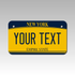 Personalized New York 4" X 7" Aluminum License Plate Version 2