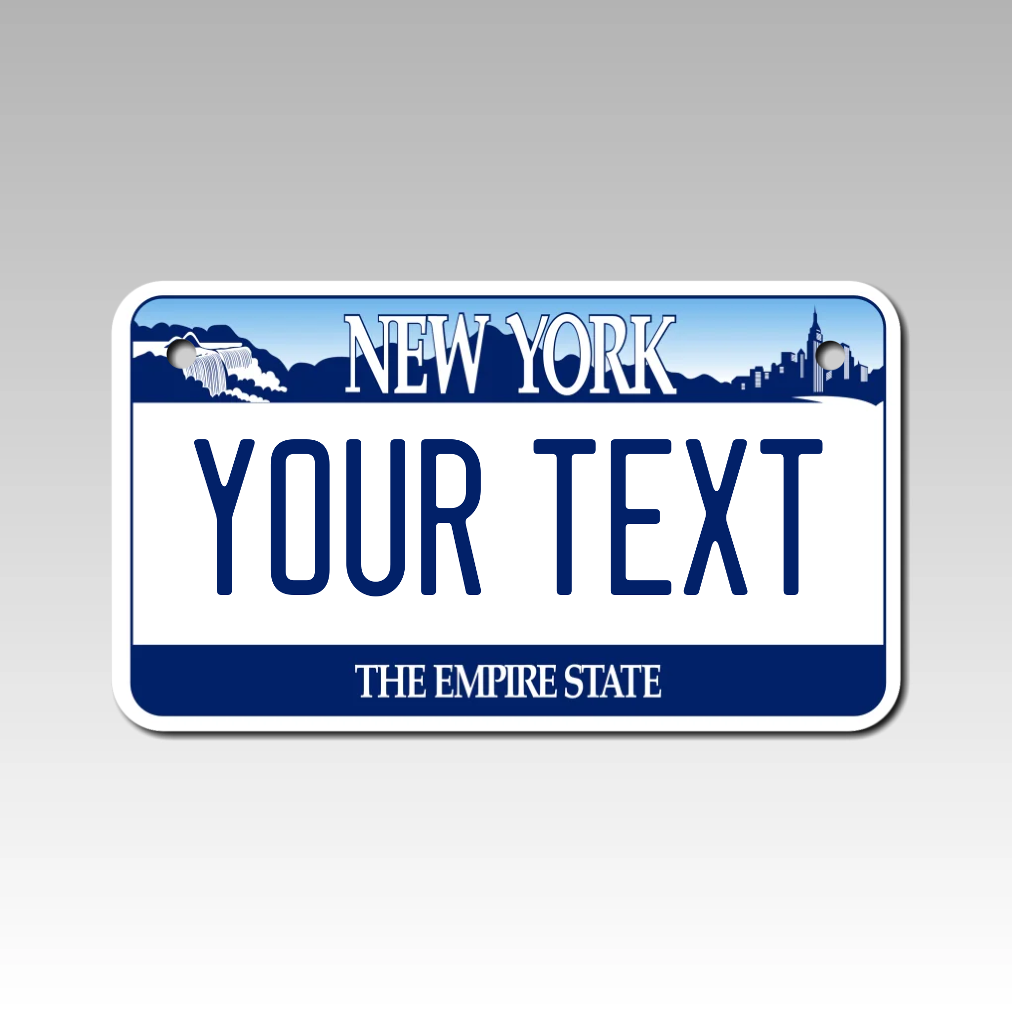 Personalized New York 4" X 7" Aluminum License Plate Version 1