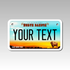 Personalized North Dakota 4" X 7" Aluminum License Plate Version 2 Peace Garden State
