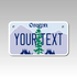 Personalized Oregon 4" X 7" Aluminum License Plate Version 1