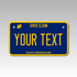Personalized Oregon 4" X 7" Aluminum License Plate Version 2