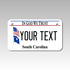 Personalized South Carolina 4" X 7" Aluminum License Plate Version 5 In God We Trust