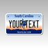Personalized South Carolina 4" X 7" Aluminum License Plate Version 1