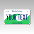 Personalized Rhode Island 4" X 7" Aluminum License Plate Version 2