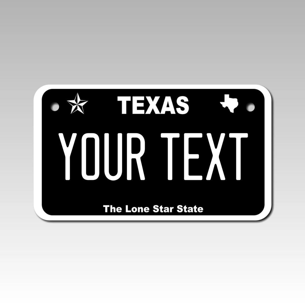 thumbnail image 2 of Custom Texas White Embossed License Plate – 12x6 Aluminum, Personalized Lettering (Front) 2 of 4