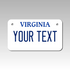 Personalized Virginia 4" X 7" Aluminum License Plate Version 2