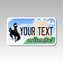 Personalized Wyoming 4" X 7" Aluminum License Plate Version 1