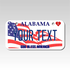 Personalized Alabama 3" X 6" Aluminum License Plate Version 5 God Bless America