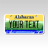 Personalized Alabama 3" X 6" Aluminum License Plate Version 3