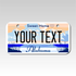 Personalized Alabama 3" X 6" Aluminum License Plate Version 2