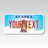 Personalized Alaska 3" X 6" Aluminum License Plate Version 3
