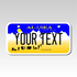 Personalized Alaska 3" X 6" Aluminum License Plate Version 1
