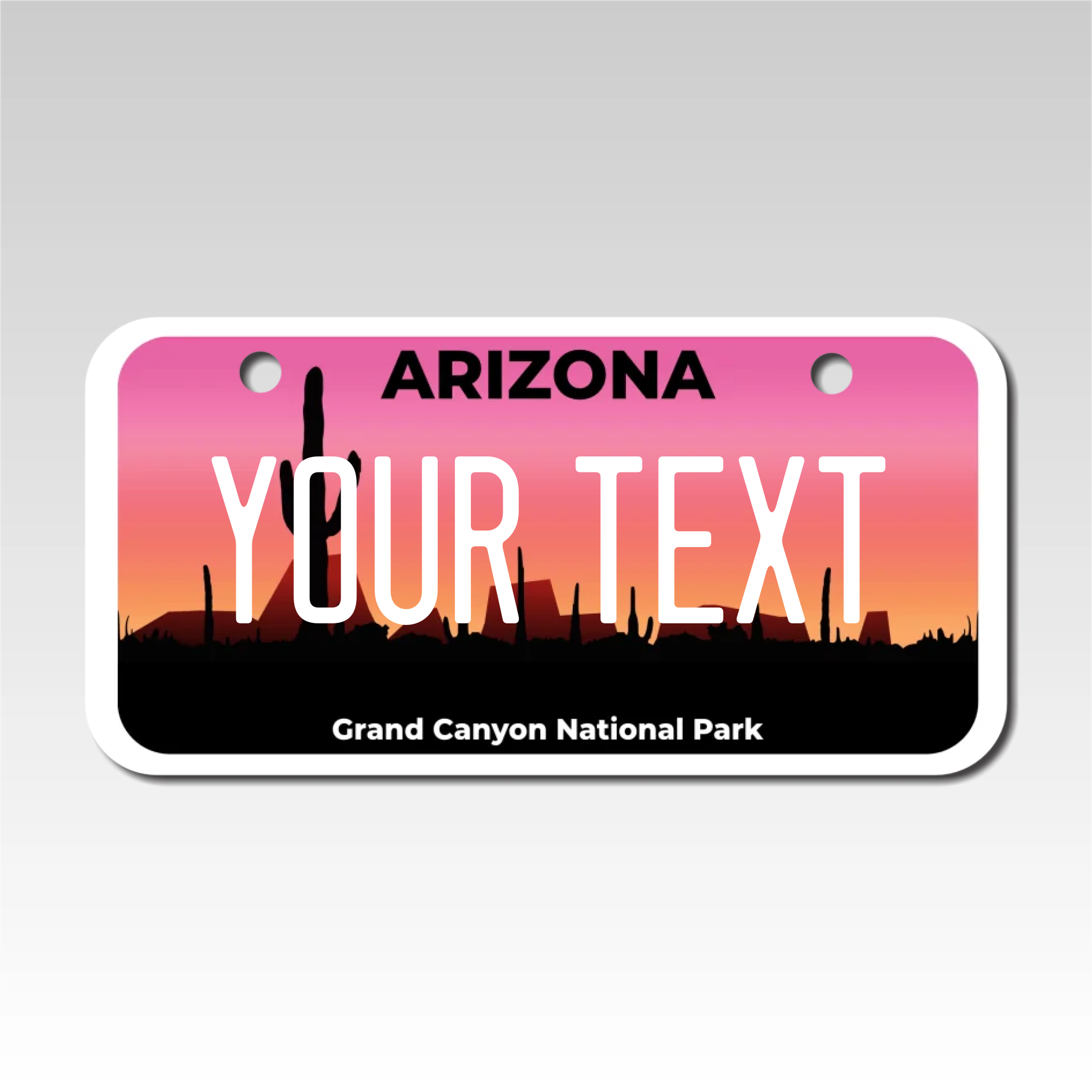 Personalized Arizona 3" X 6" Aluminum License Plate Version 3 Grand Canyon National Park