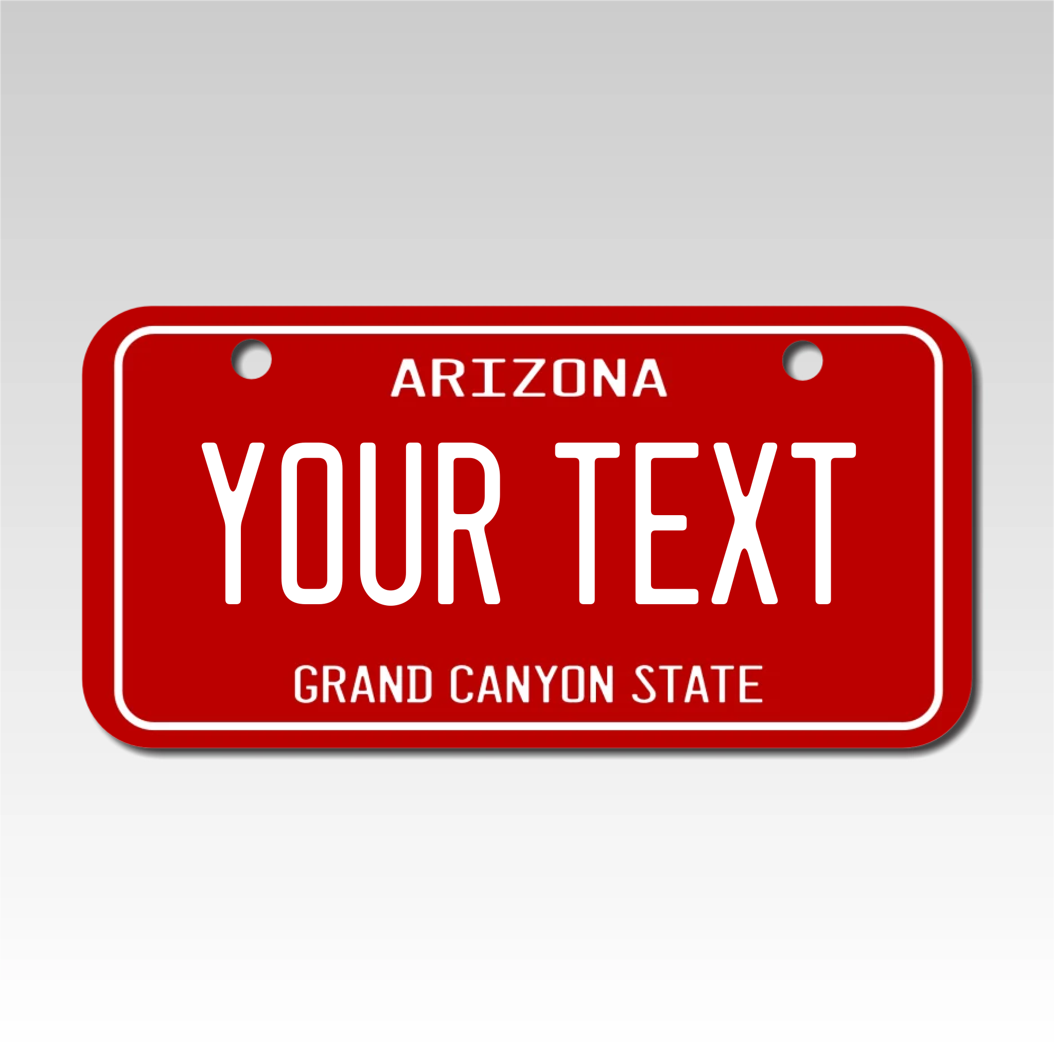 Personalized Arizona 3" X 6" Aluminum License Plate Version 2