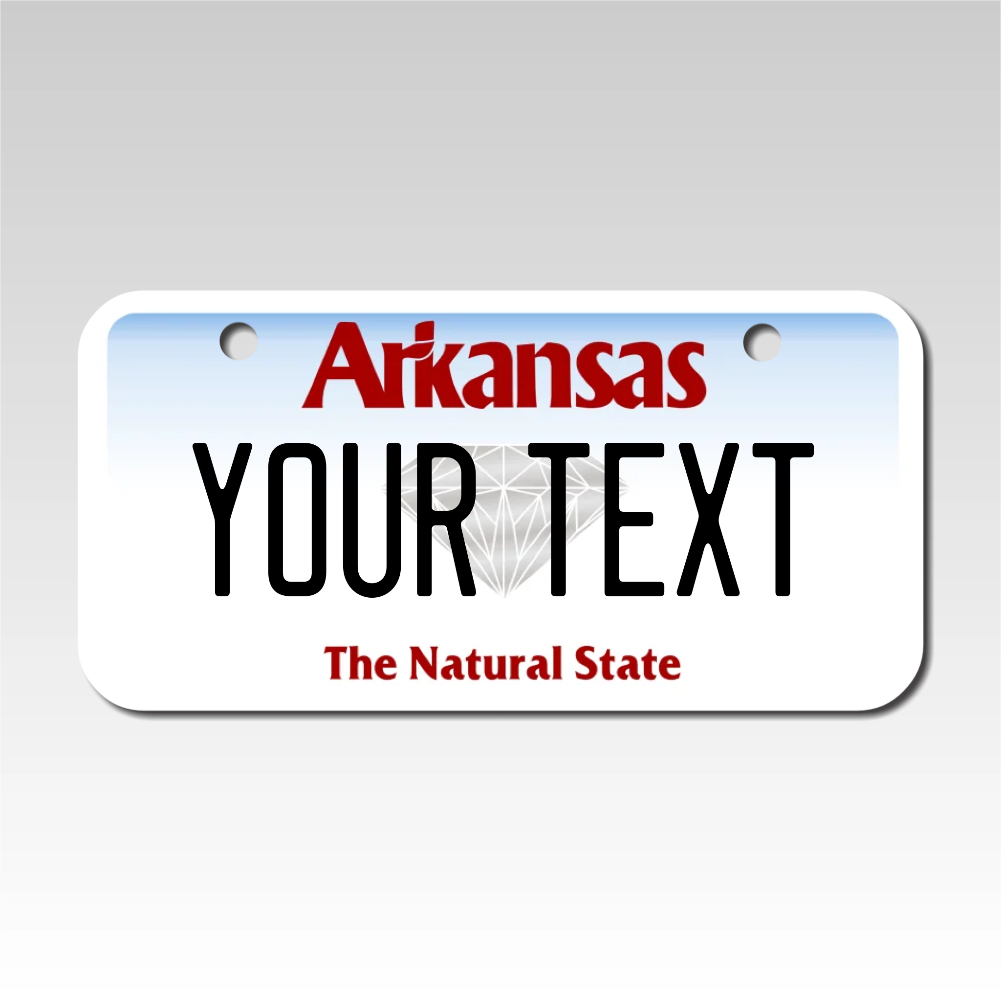 Personalized Arkansas 3" X 6" Aluminum License Plate Version 3