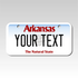 Personalized Arkansas 3" X 6" Aluminum License Plate Version 3