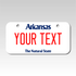 Personalized Arkansas 3" X 6" Aluminum License Plate Version 1