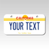 Personalized California 3" X 6" Aluminum License Plate Version 2