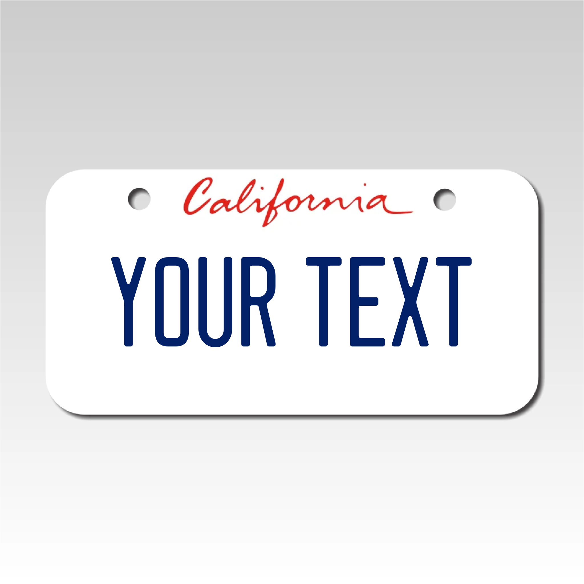 Personalized California 3" X 6" Aluminum License Plate Version 1