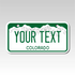 Personalized Colorado 3" X 6" Aluminum License Plate Version 1