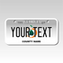 Personalized Georgia 3" X 6" Aluminum License Plate (KLP-GA1-3X6A)