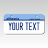 Personalized Illinois 3" X 6" Aluminum License Plate Version 1
