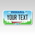 Personalized Indiana 3" X 6" Aluminum License Plate Version 3