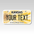 Personalized Kansas 3" X 6" Aluminum License Plate Version 3