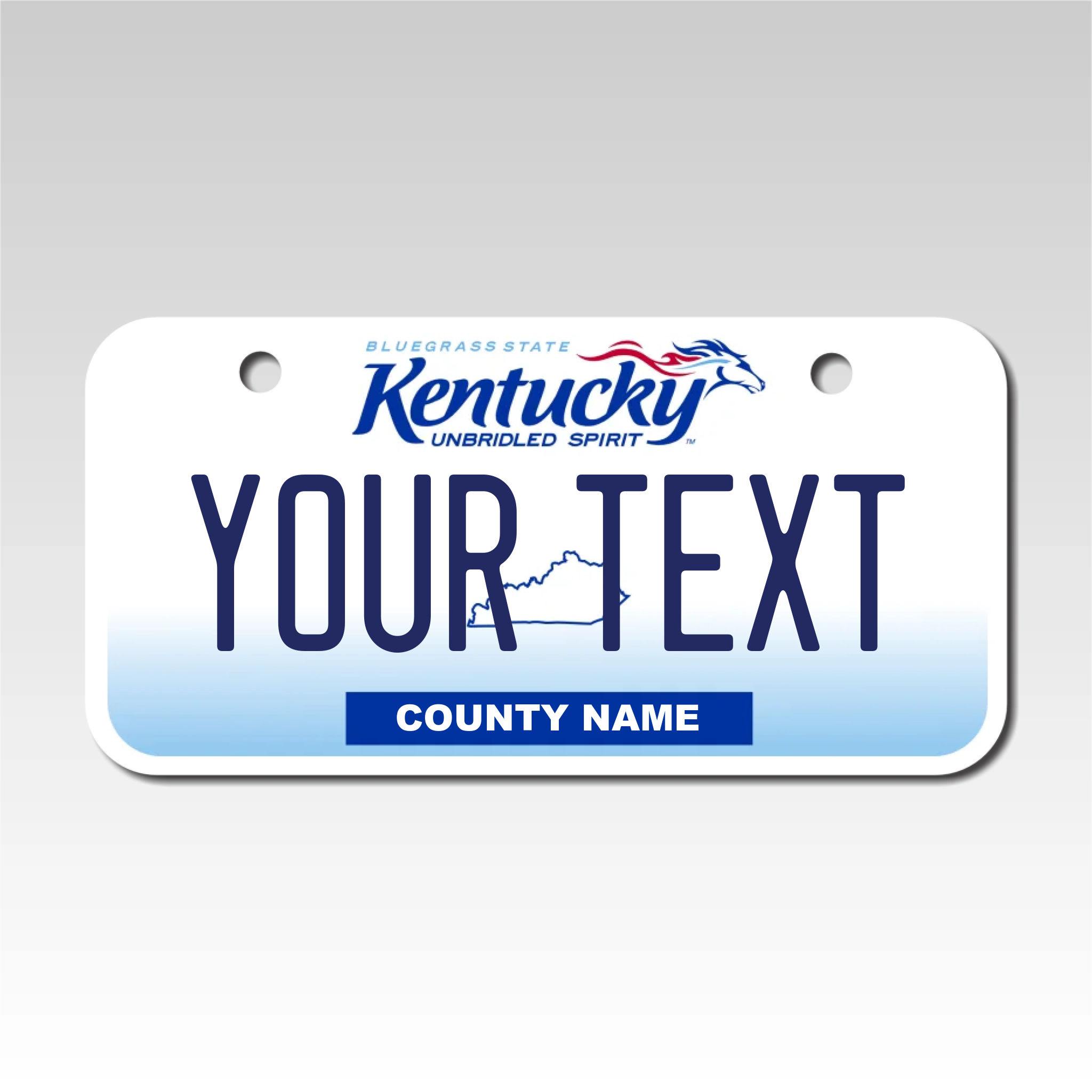 Personalized Kentucky 3" X 6" Aluminum License Plate