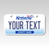 Personalized Kentucky 3" X 6" Aluminum License Plate