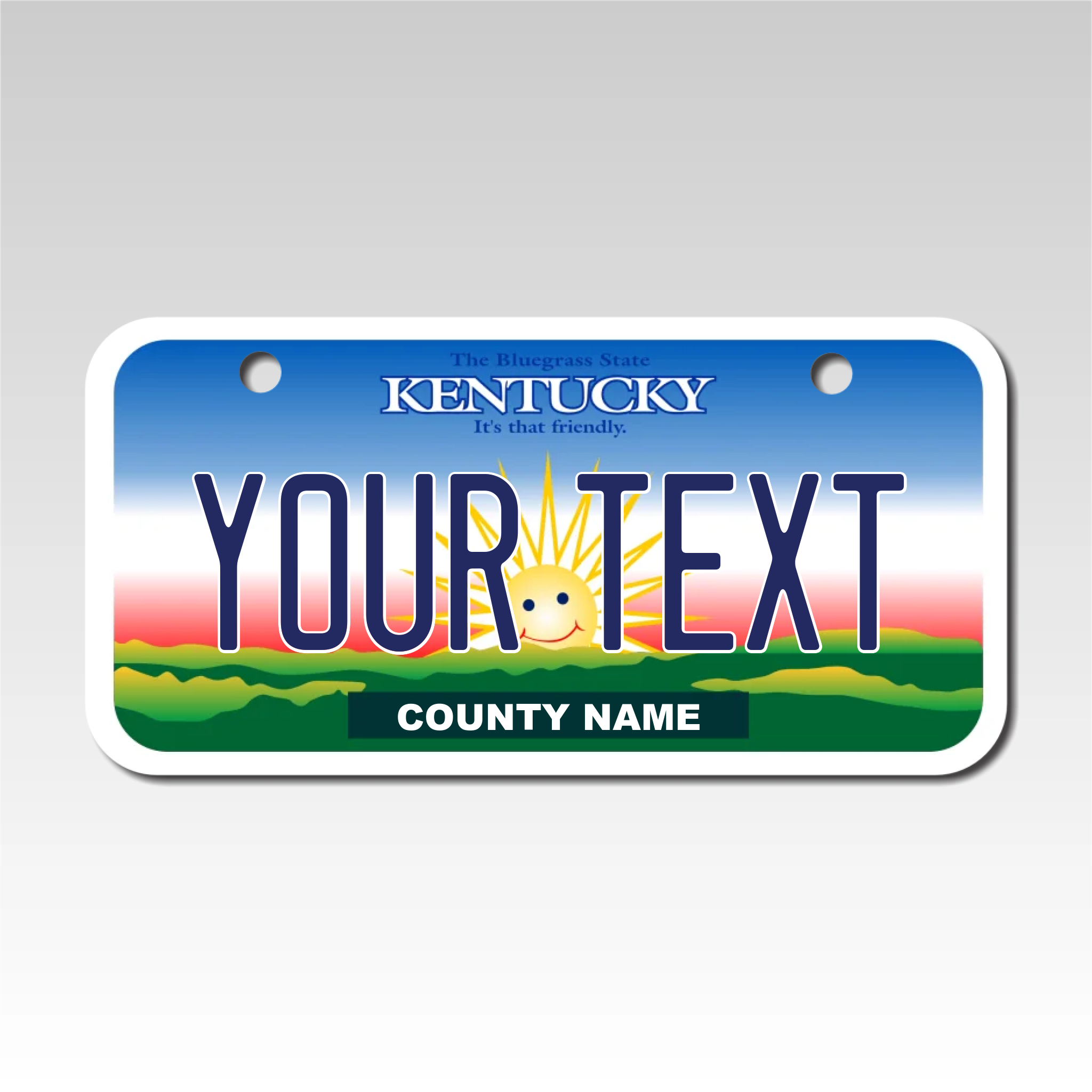 Personalized Kentucky 3" X 6" Aluminum License Plate