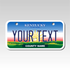Personalized Kentucky 3" X 6" Aluminum License Plate
