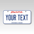 Personalized Louisiana 3" X 6" Aluminum License Plate Version 1